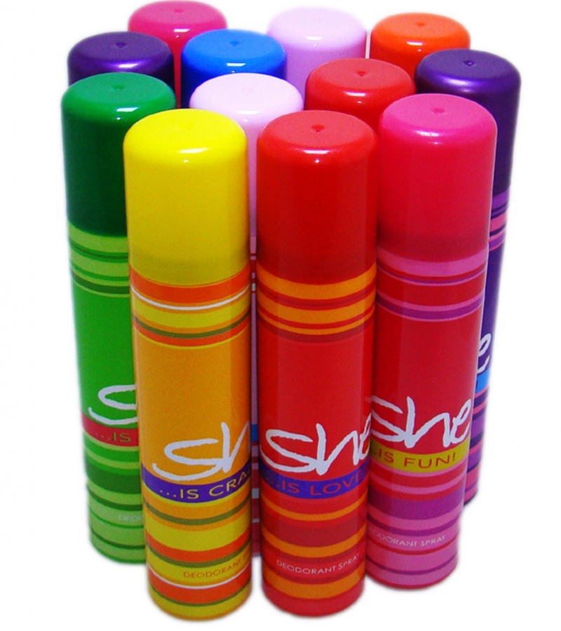 Pack of 4 - Multi color She Deodorants for Women - 75 ml