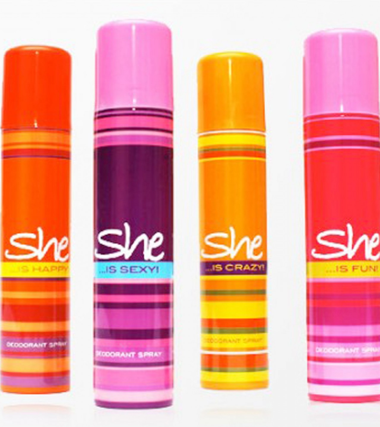 Pack of 4 - Multi color She Deodorants for Women - 75 ml