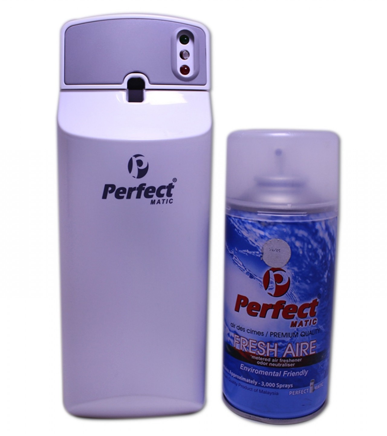 Perfect Matic Automatic Air Dispenser with Free Perfect Matic Fresh Air Bottle 300 ml - White