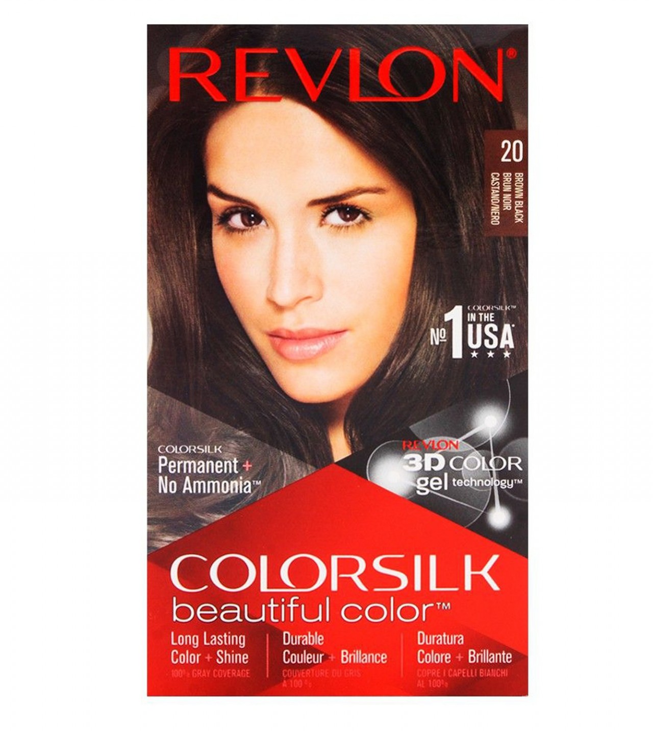 Revlon Hair Color For Unisex – No. 20 – Brown Black Color