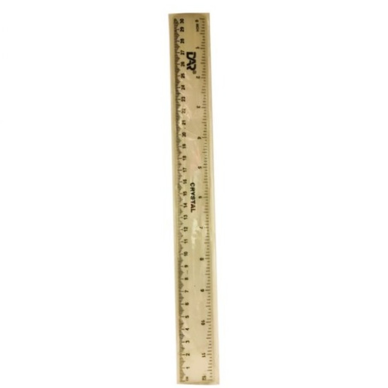 Large Measurement Crystal Ruler - Size 12-Inches/30 Cm - Transparent White