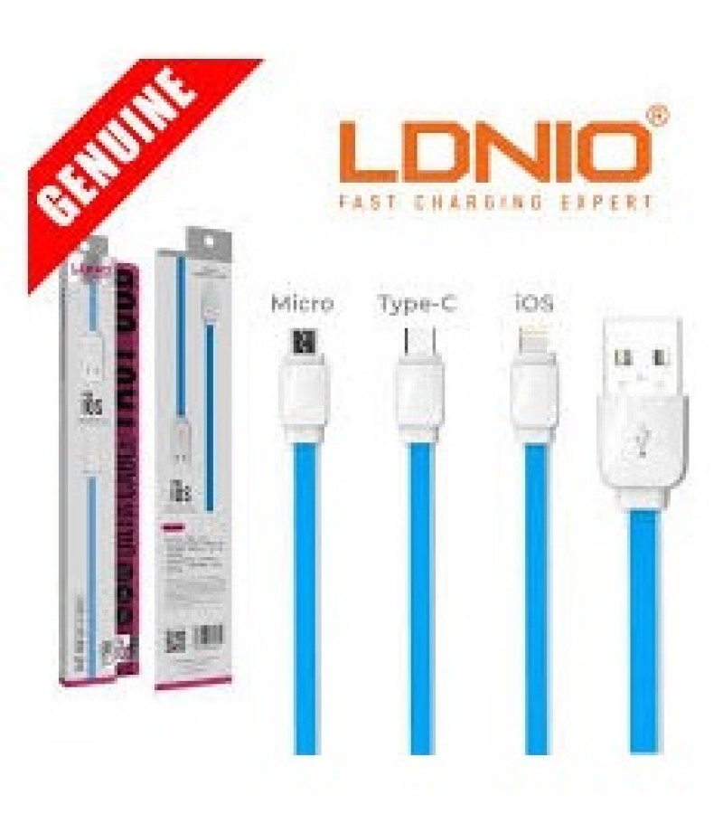 LDNIO IOS Cable For All Iphones Original 1m Long Data Cable For All Phones with Fast Charge Support