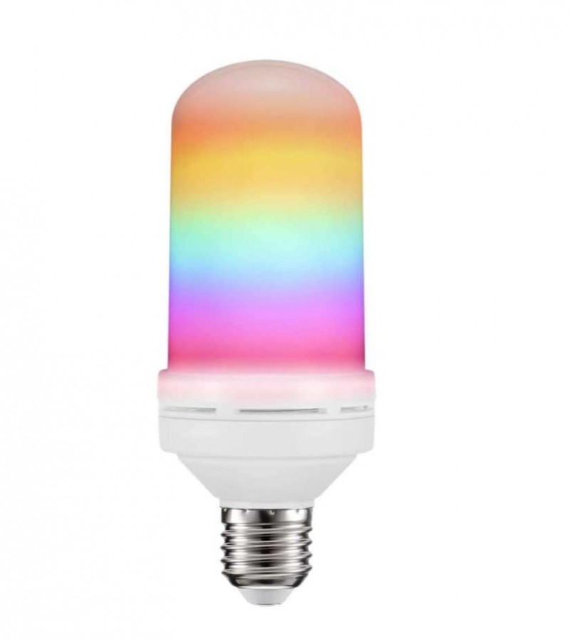 LED Bulb With Colorful Flame Effect