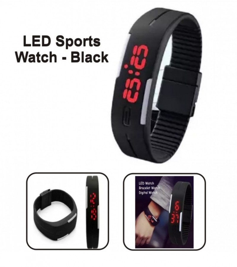 LED Sports Watch - Black