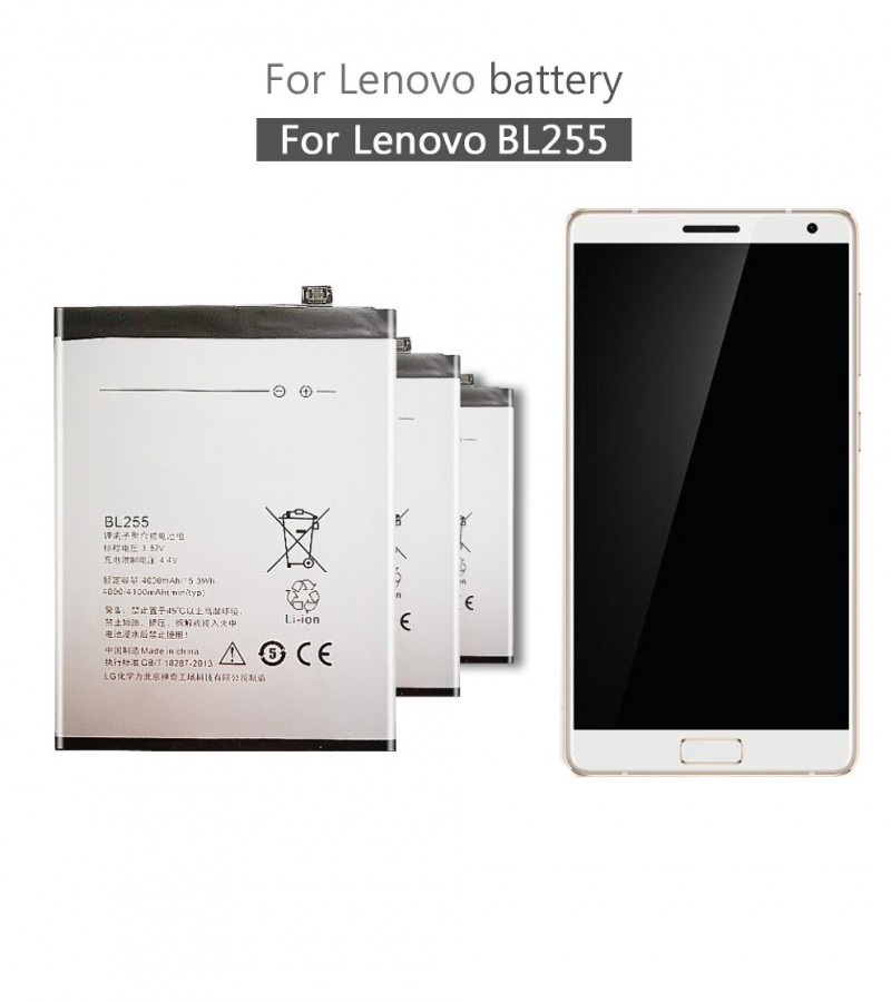 Lenovo BL255 battery For Lenovo Zuk Z1 with 4000 mAh Capacity- Black
