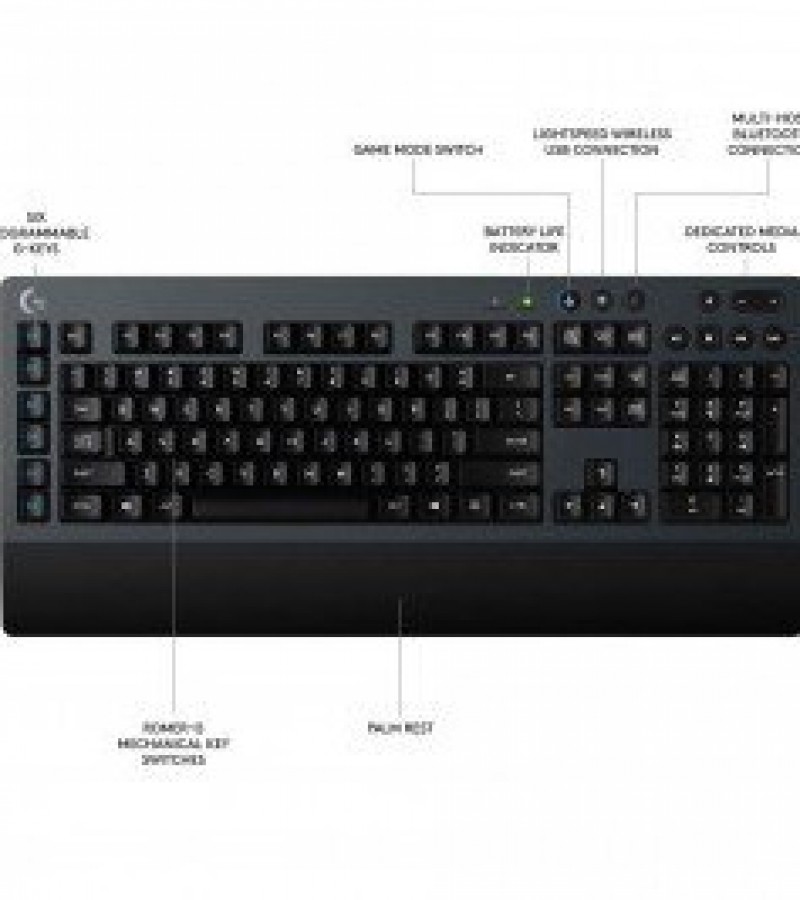Logitech G613 Wireless Mechanical Gamin Keyboard With Phone Stand