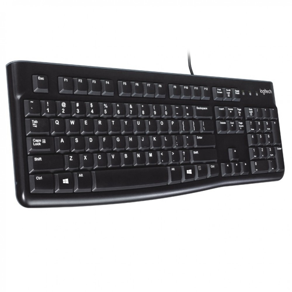 Logitech K120 Ergonomic Wired Keyboard For Quite Typing