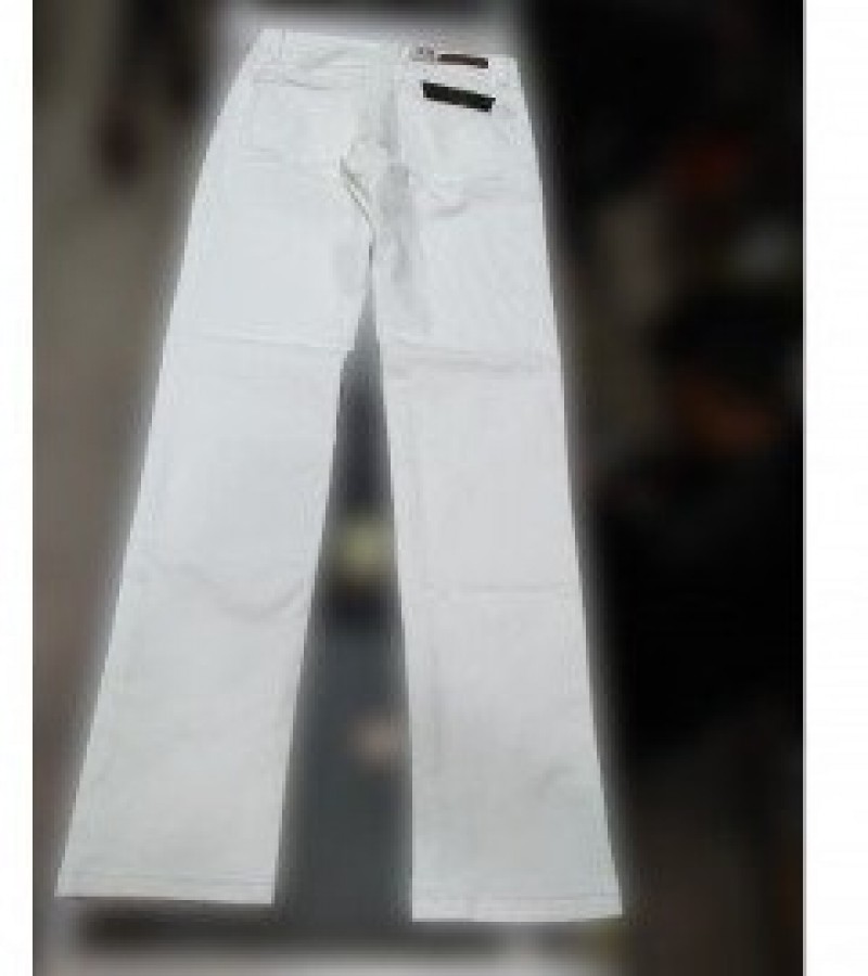 Loose Fit Cotton Pant For Men - White - 30 to 36