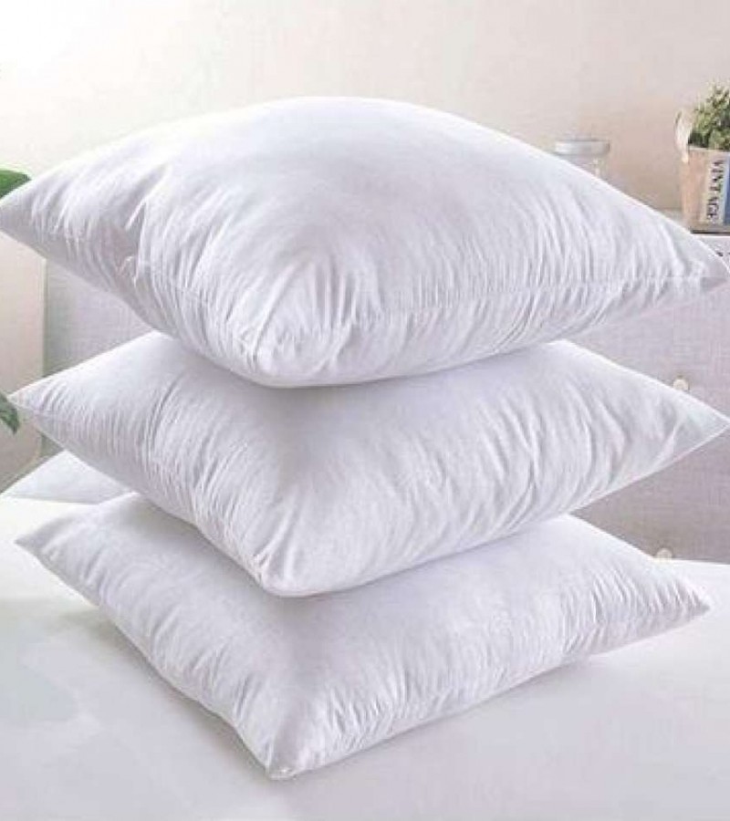 Pack Of 3 - White Cushion Fiber Filling - 12 X 12 Inches