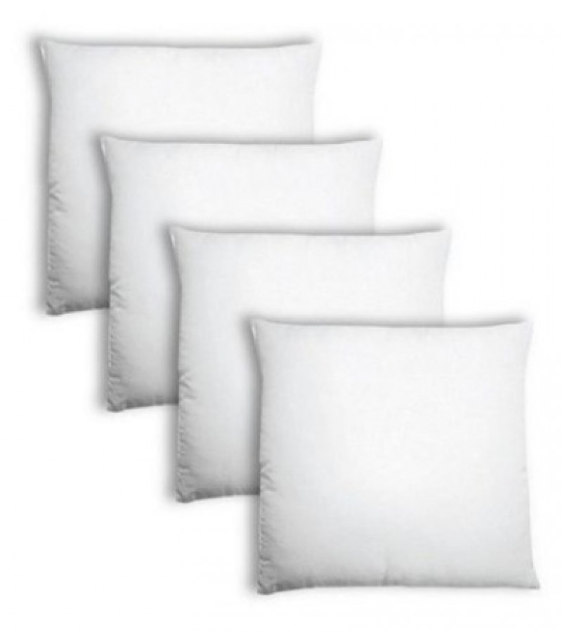 Pack of 5 Throw Cushion Pillow With Filling - (White 16*16)