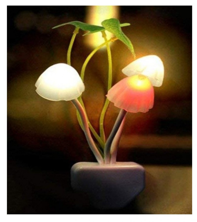 Colorful Sensor LED Mushroom Night Light 4 Inch Color Change Automatically