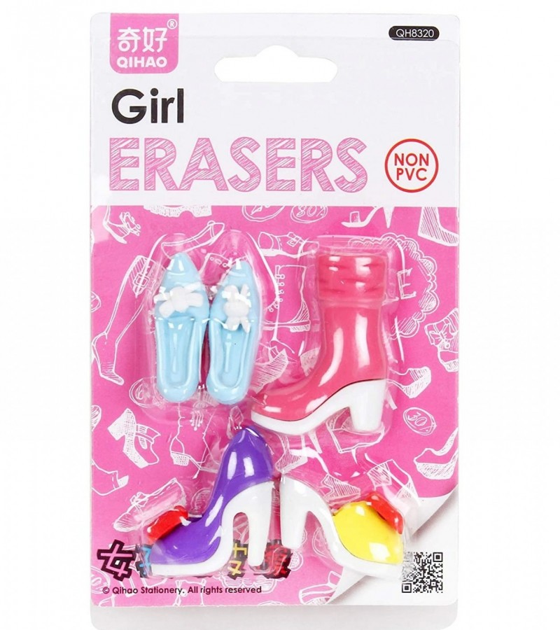 Girl Eraser Set for Kids School Student Gift Item Non PVC QH-8320