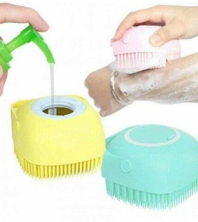 Silicone Massage Bath Brush Liquid Soap Dispenser