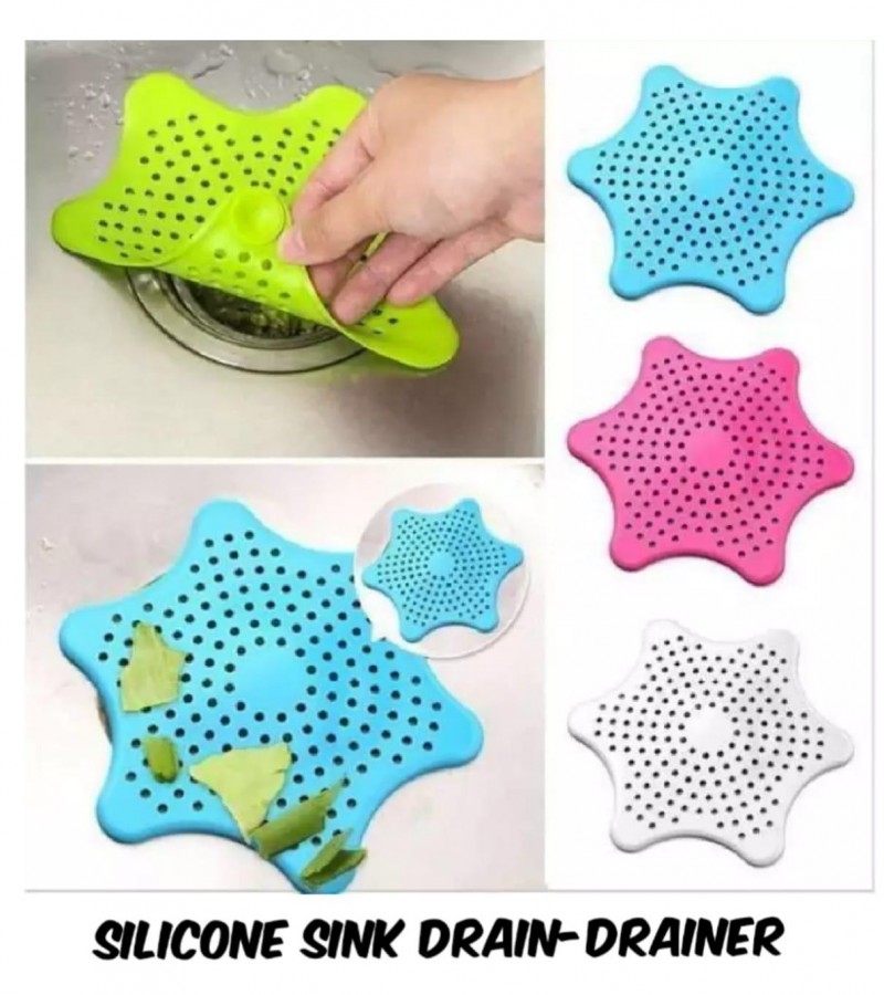 Silicone Rubber Five-pointed Star Sink Drain Filter for Kitchen