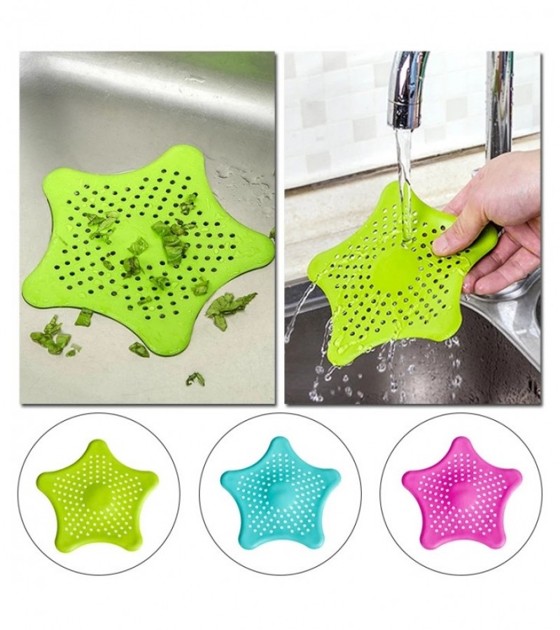 Silicone Rubber Five-pointed Star Sink Drain Filter for Kitchen