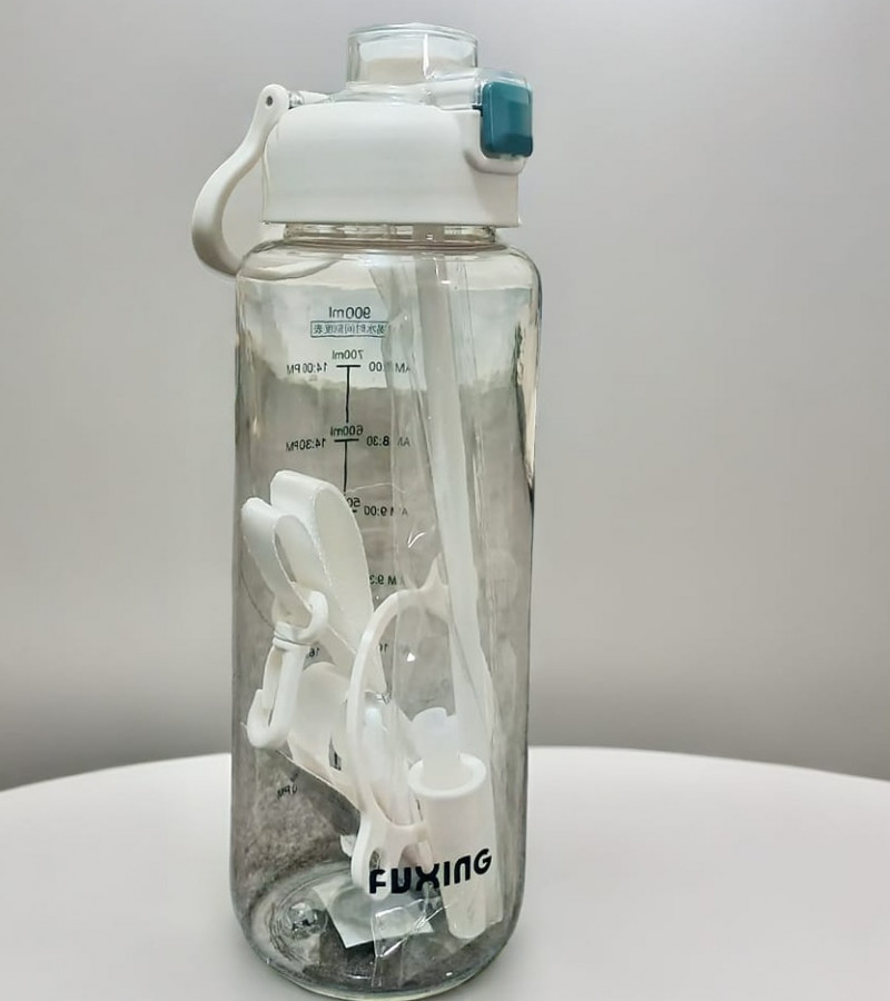 900ml Plastic Water Bottle For Drinking Portable Sport Cup Water Bottle, Kids School Water Bottle, 3 Colors Available