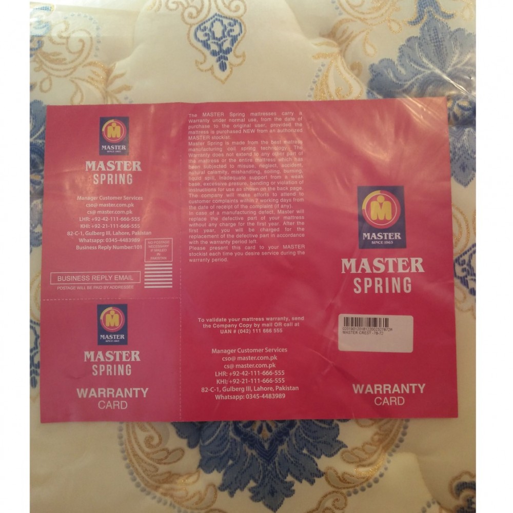 master crest spring mattress