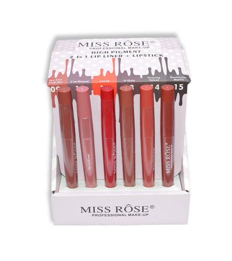 156 Miss Rose 2 In 1 Lip Liner And Lip Stick 36 Pieces Fm1714 Sale Price Buy Online In Pakistan Farosh Pk