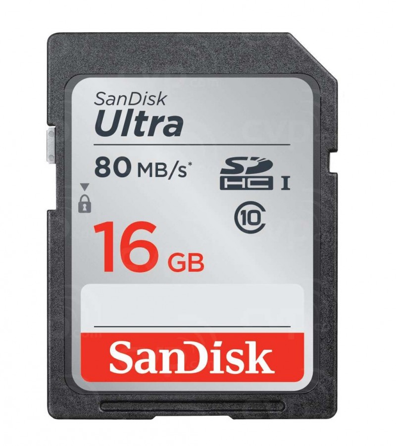Memory Card 16GB 80MB/Sec Ultra Class 10 SDHC SD - Black