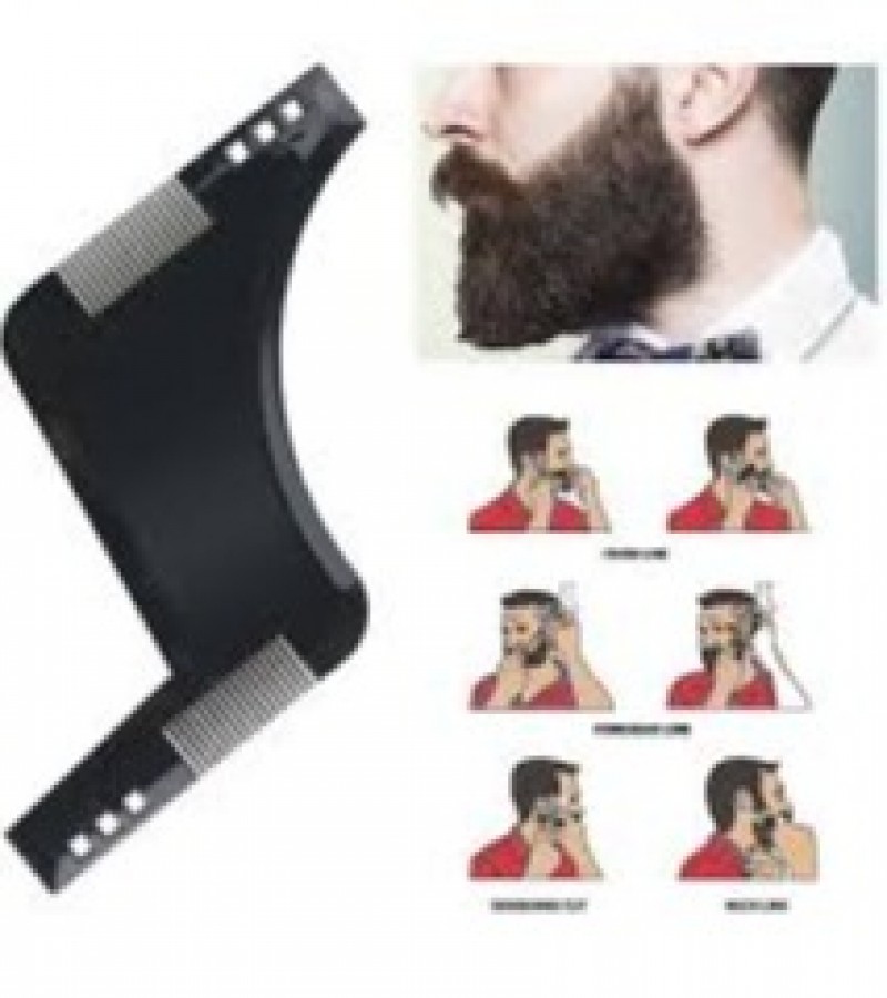 Men Beard Shaping Styling Template Comb - Black