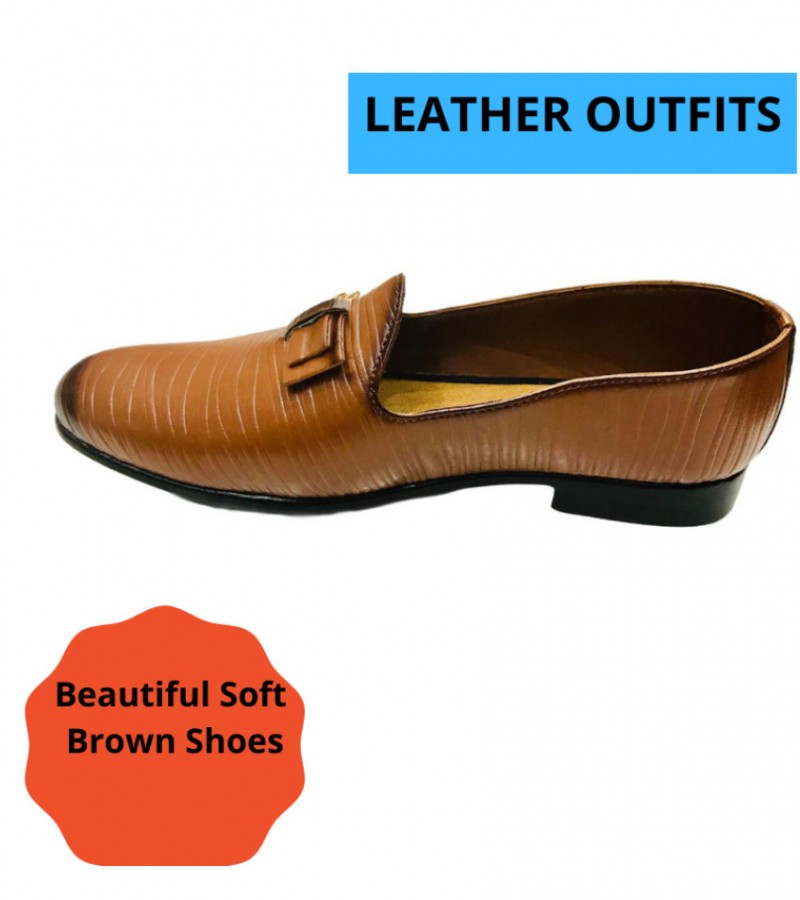MEN"S BROWN LOAFERS PURE LEATHER