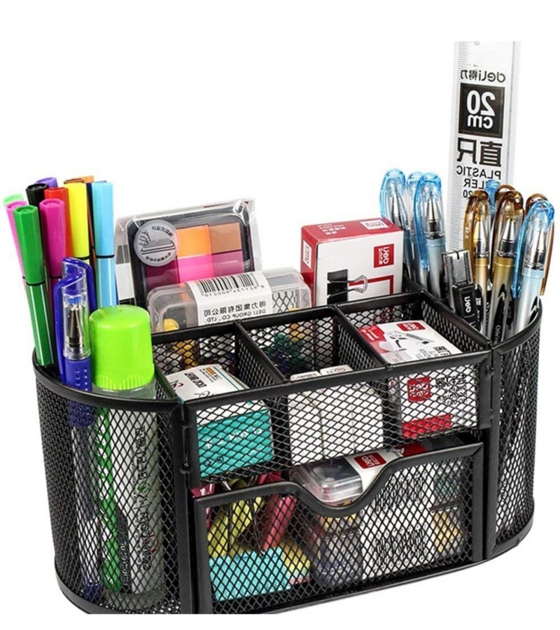 Metal Desktop Pen Pencil Storage Holder Organizer Stationery Office Accessories Organizer