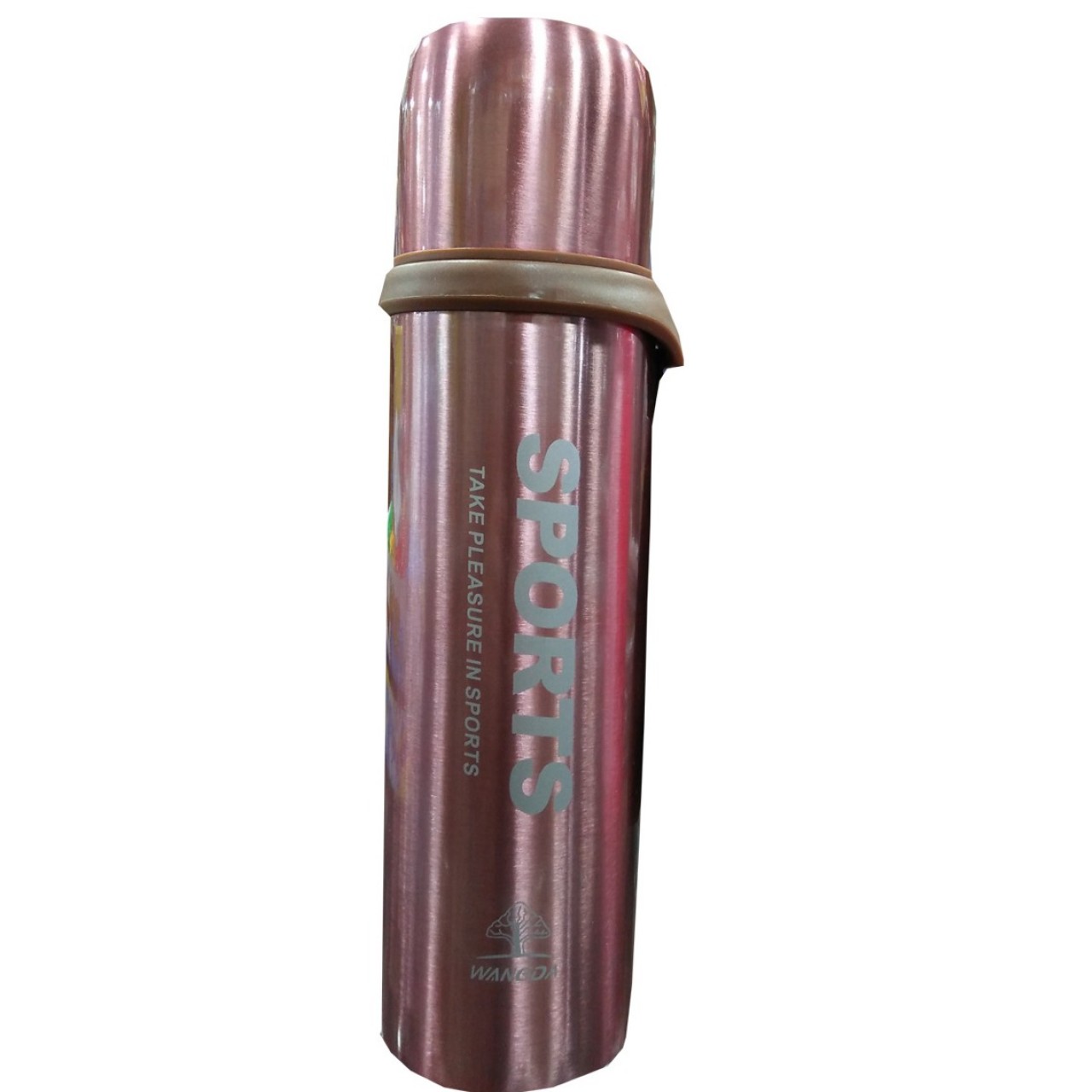 Metal Sports Water bottle for kids - Metallic Pink