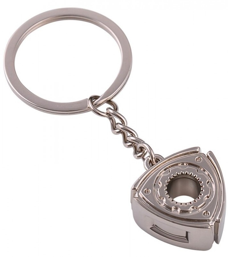 Metal Stylish Car Key Chain Motor Valve Piston Car Key Ring - Silver