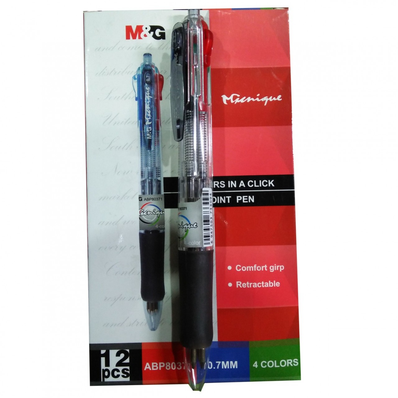 M&G  4 in 1 Ball Point - 12 Pieces