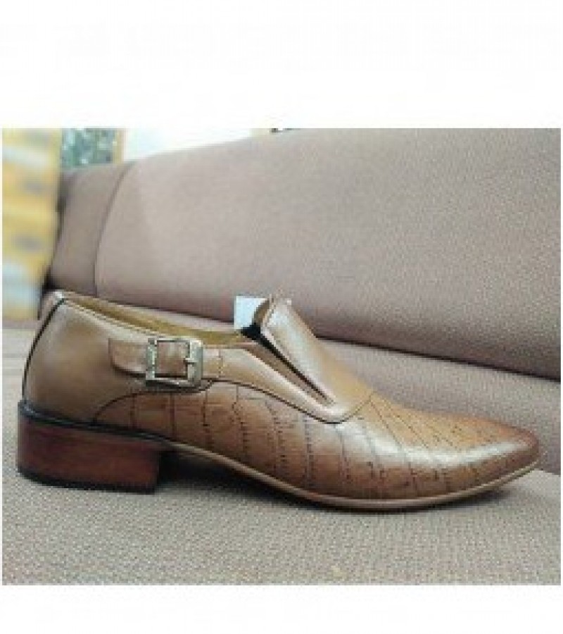 Milli All Leather Elegant & Fashionable Shoes For Men -Beige -6 to 11