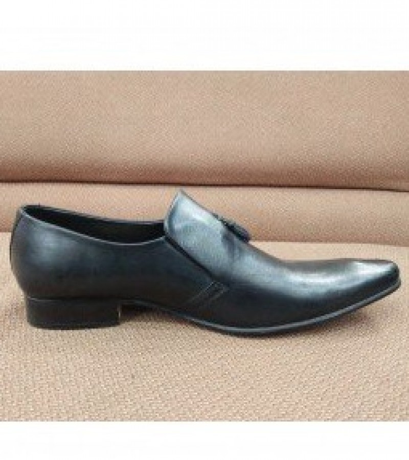 Milli All Leather Fashionable Shoes For Men -Black -6 to 11