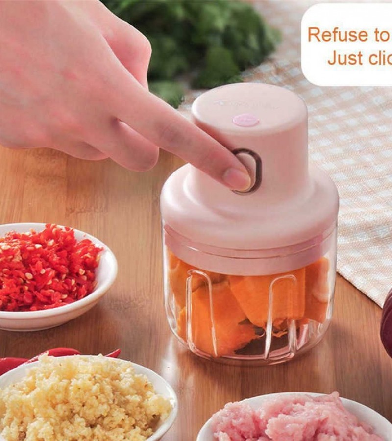 Mini Electric Garlic Food Chopper Ginger Vegetable Crusher Cutter Food