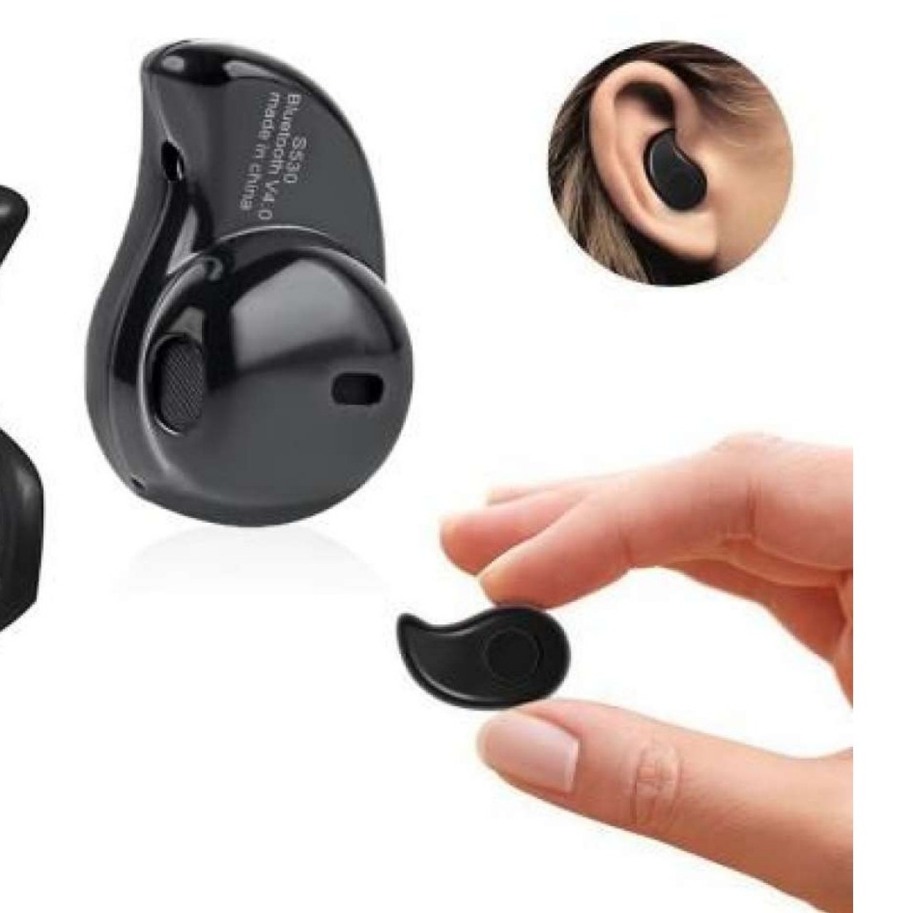 Mini In-Ear Wireless Bluetooth Stereo Earphone  Headset - 10 m Range - 4 hours talk time