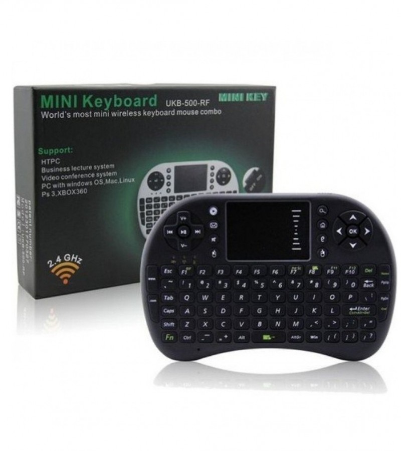 Mini Touch Pad Rf 500 Wireless With 3 Colour Backlight Keyboard Mouse