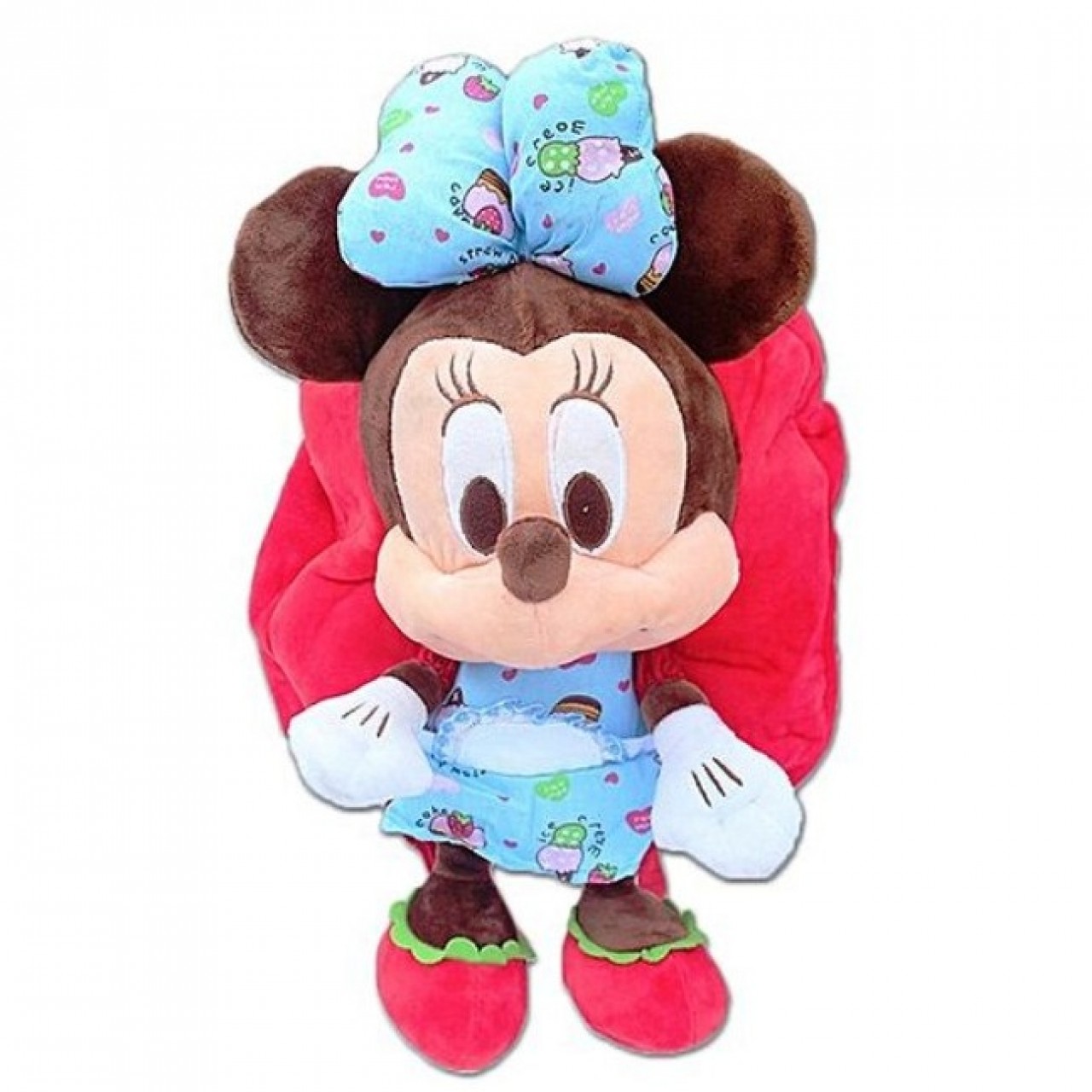 Minnie Mouse Stuffed School Bag For Kids