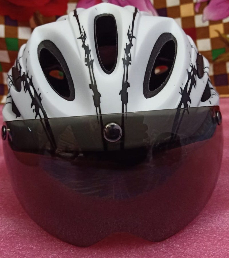 Mountain Bike Road Cycling Helmet Protective Mens Womens Adult Sport Bicycle Safety - White