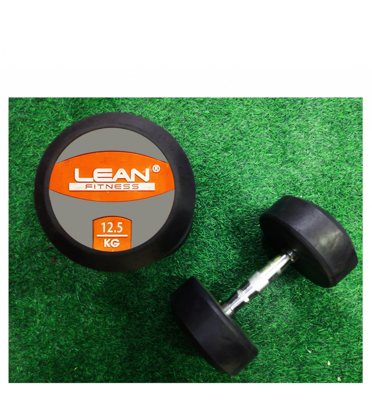 25 kg Lean Fitness Rubber Dumbbell Pairs