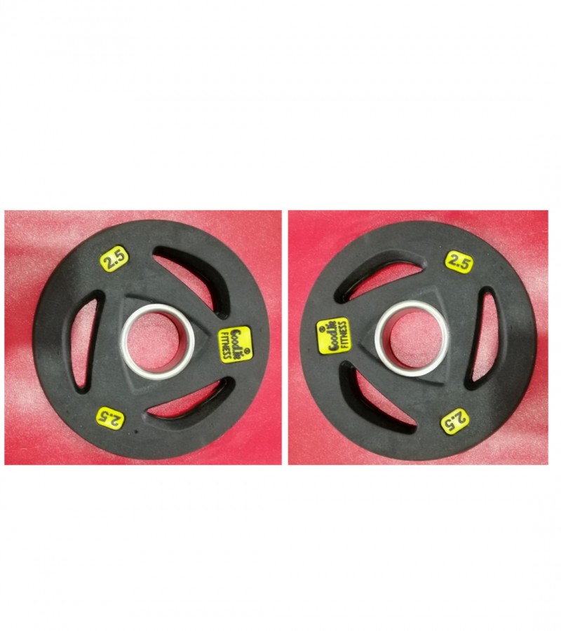 2.5 kg Olympic Rubber Coated Plates Pair 2 Inch Hole