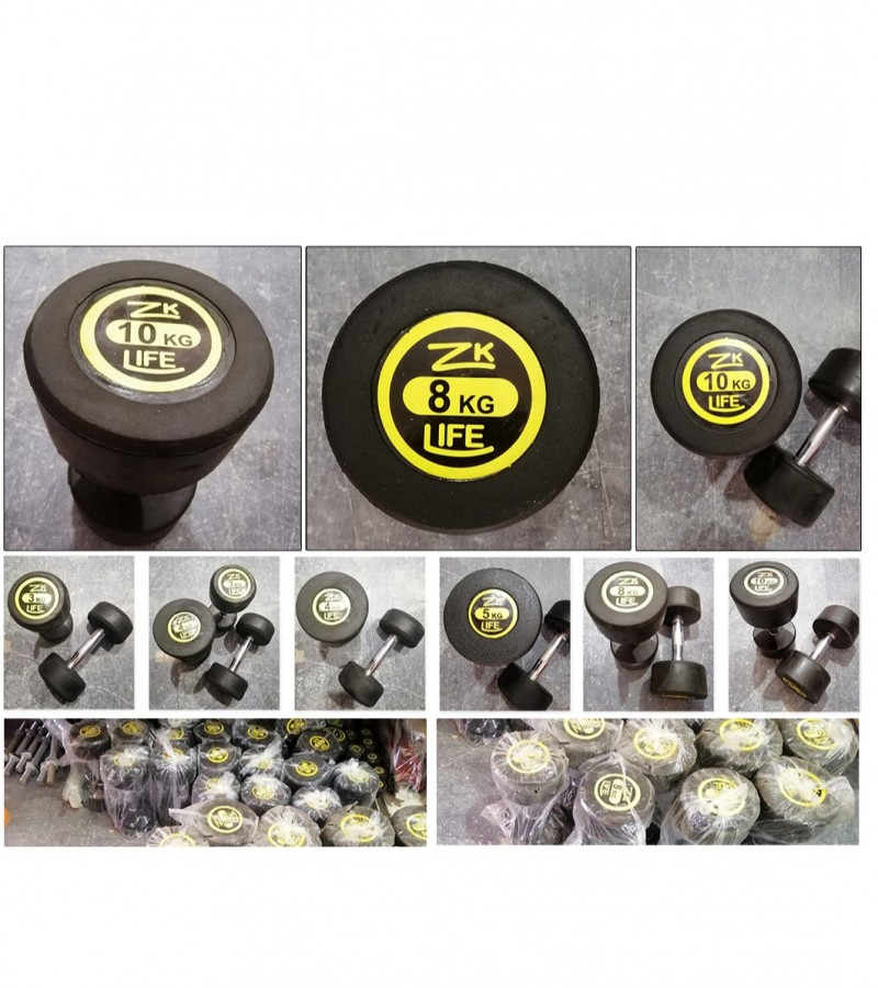 3KG RUBBER COATED DUMBBELLS PAIRS