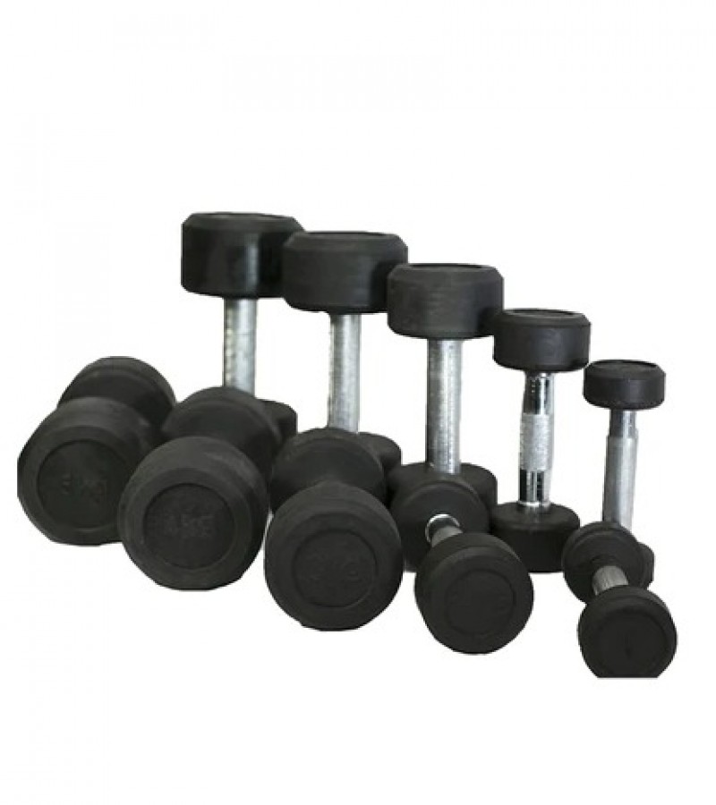 5KG Rubber Dumbbells Pair