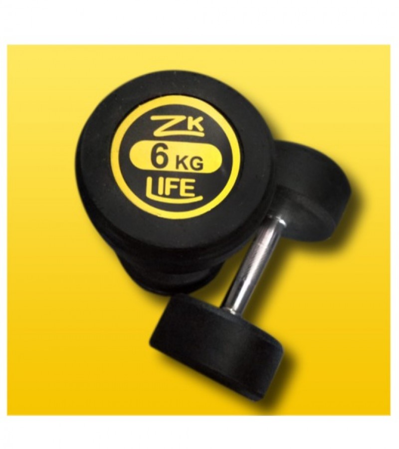 6KG RUBBER COATED DUMBBELLS PAIRS