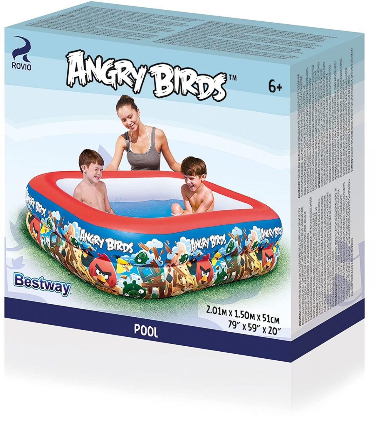 Best way Angry Birds Swimming Pool 79" x 59" x 20"