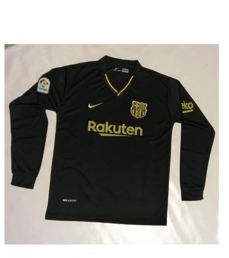 Football Kit Barcelona Black Full Sleeves