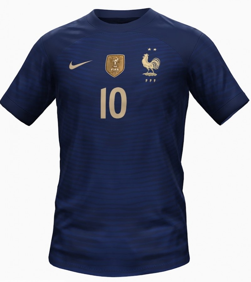 France National Team 2022 Qatar World Cup Kylian Mbappe #10