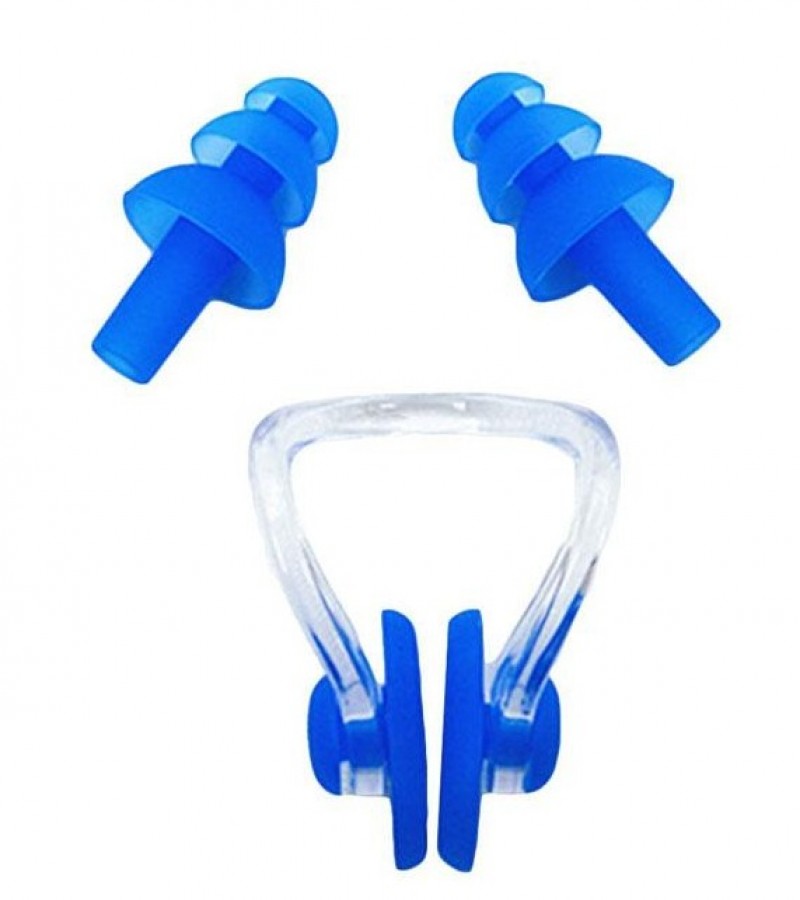 Nose Clip + Ear Plug Set Waterproof Soft Silicone Swimming Set