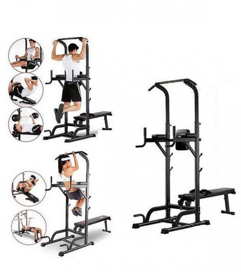 Pull Up Station - Pull Up Bar Power Tower - Chin Up Pull Up Multi-Grip Bar Station