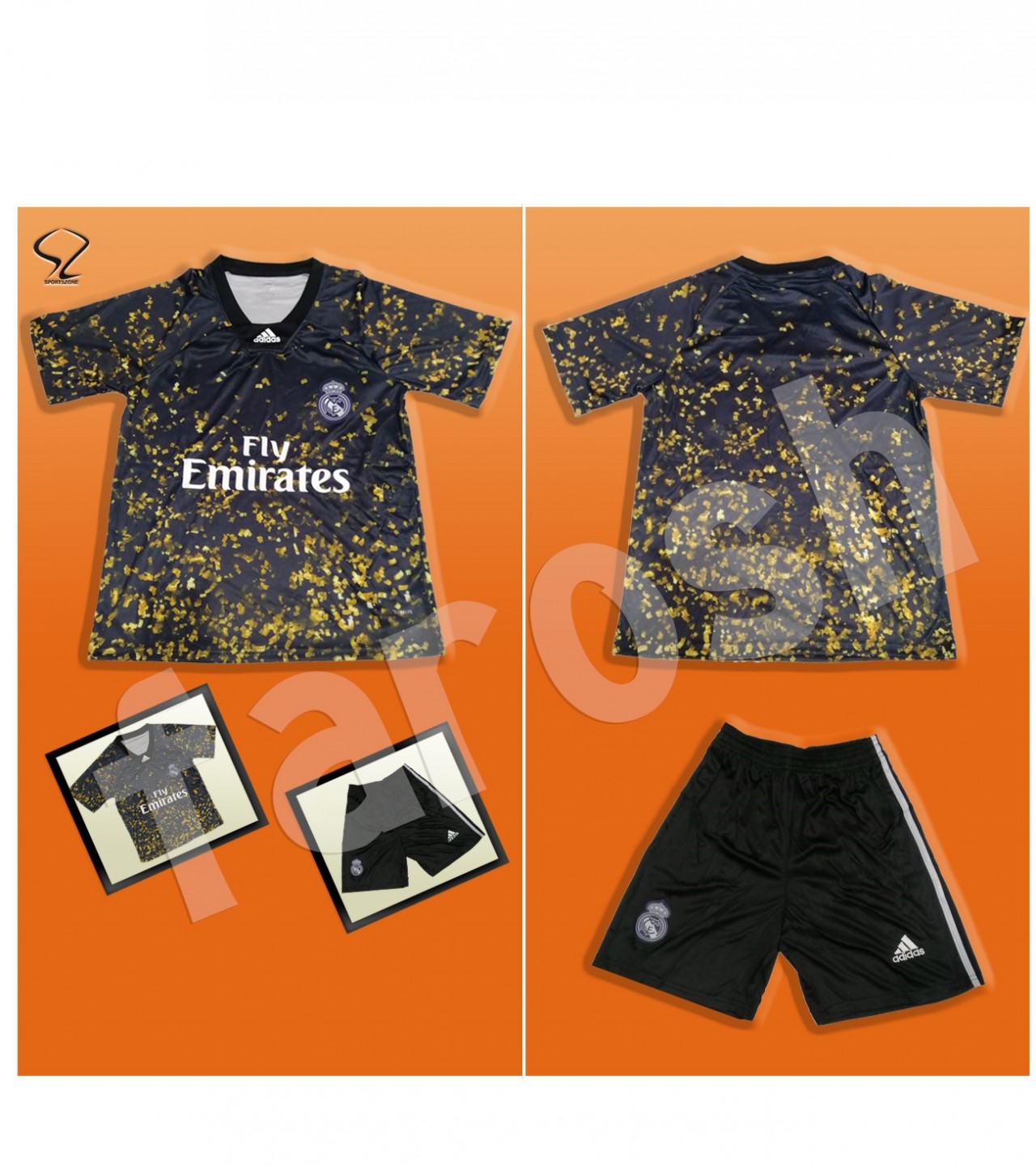Real Madrid Black Thailand Football Kit