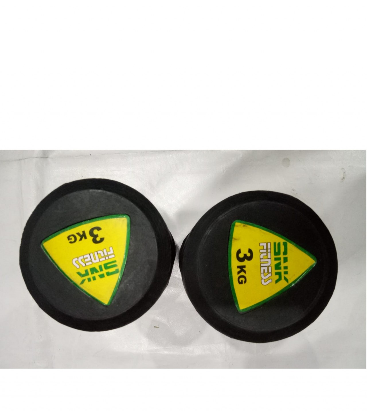 RUBBER DUMBBELL 3KG PAIR (SPORTS ZONE)