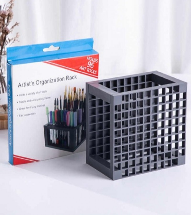 Multifunctional Markers Brush 96 Hole Desk Stand Pencil Holder Organizer Paint Plastic Holder