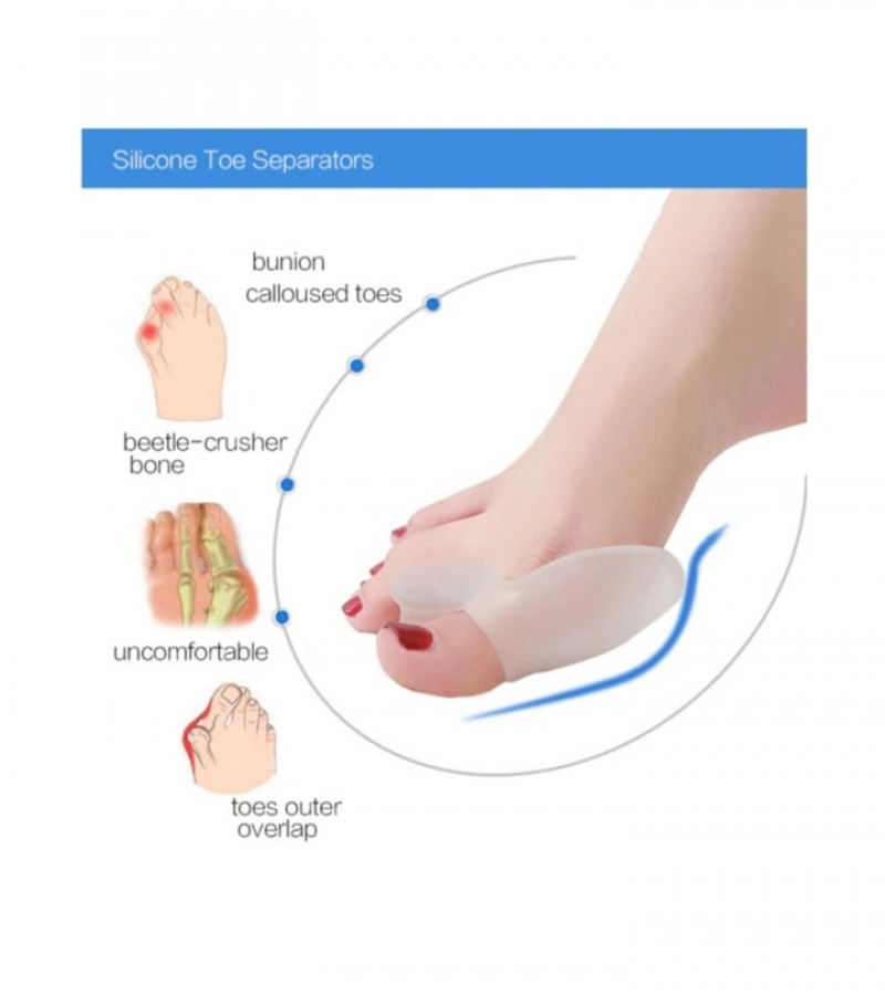 1 Pair Silicone Gel Bunion Protector Toe Straightener
